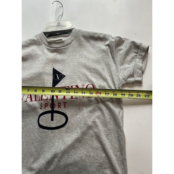 Genuine Valentino Sport Crew Neck T-Shirt Tee Gray Short Sleeve Men’s Sm NWT - Picture 11 of 12